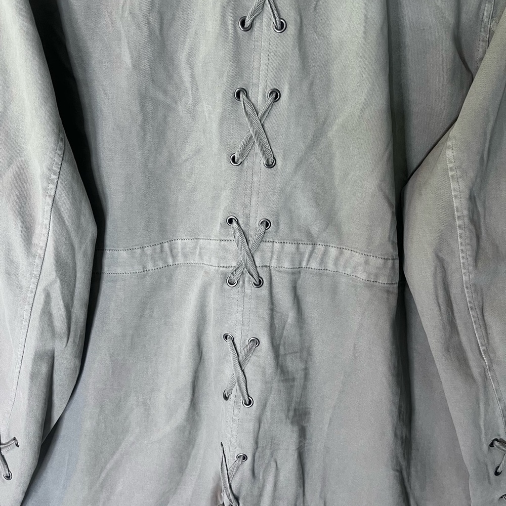 Torrid Twill Lace-Up Back Anorak- Sage Green Women’s 3X - Picture 10 of 12